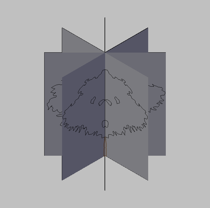 Bloque Autocad Vista de Árbol Pino 34 en 3D